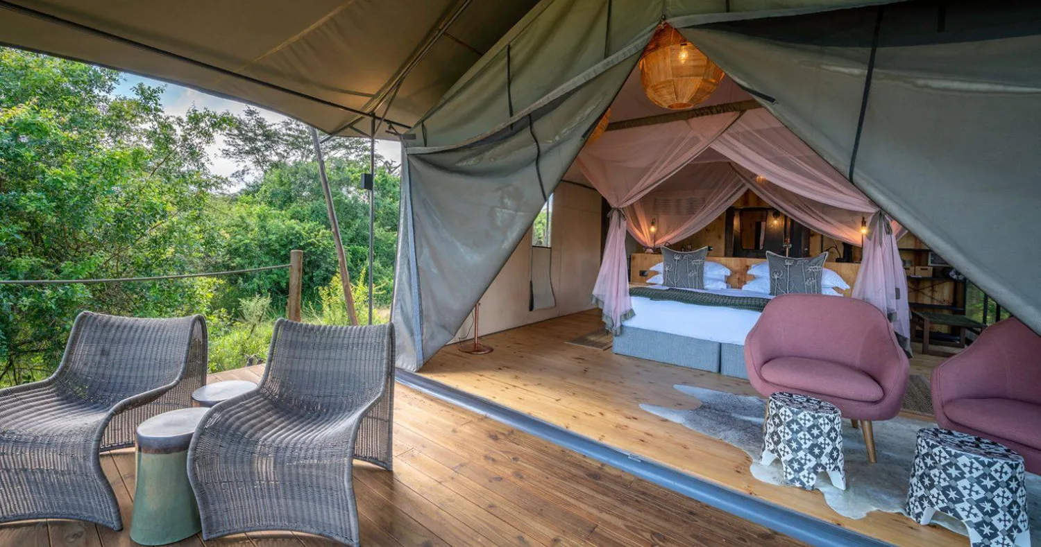 Luxury safari lodge near Mgahinga Gorilla National Park for golden monkey trekking.