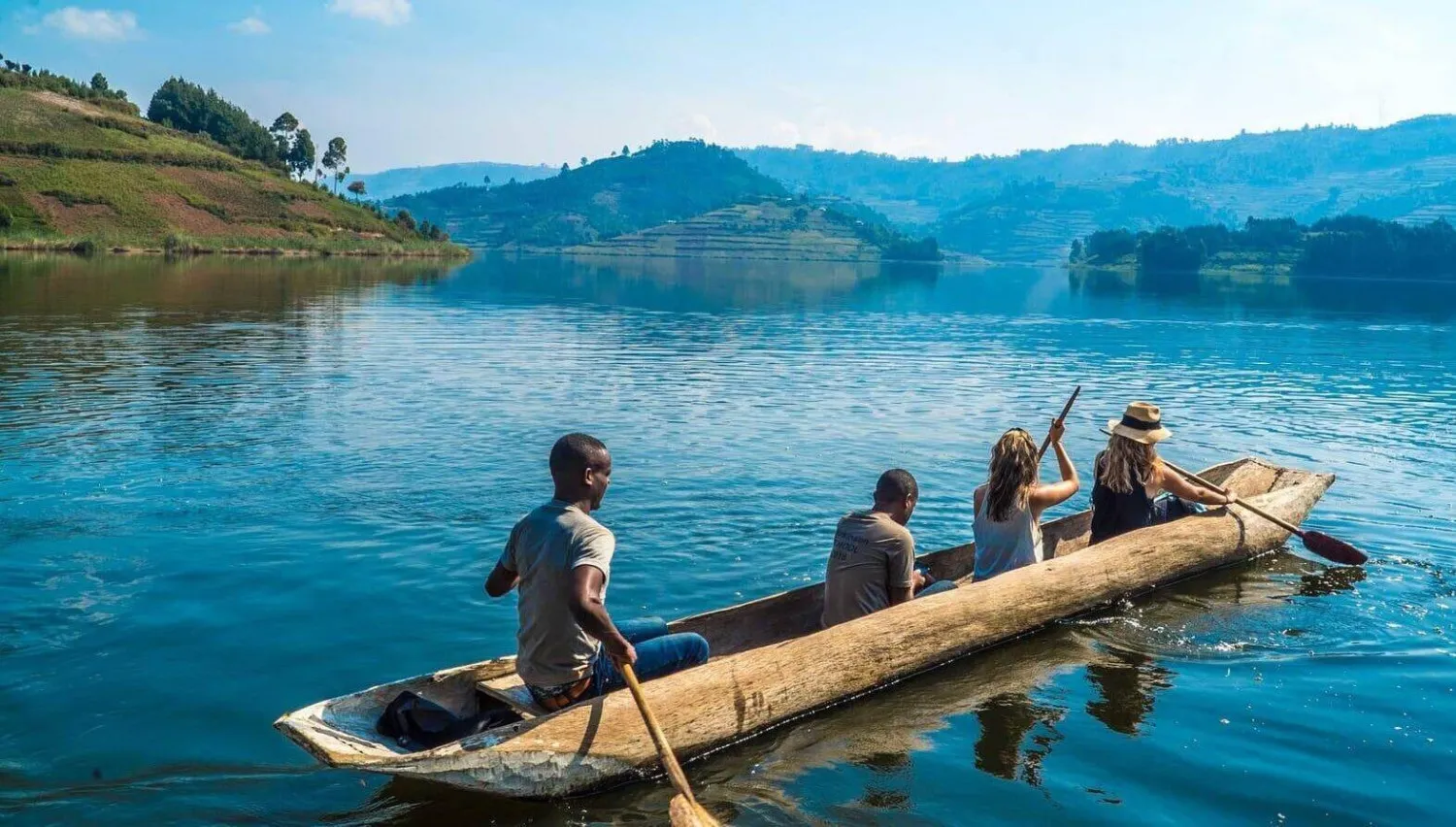 Lake Bunyonyi's scenic islands and highland landscape